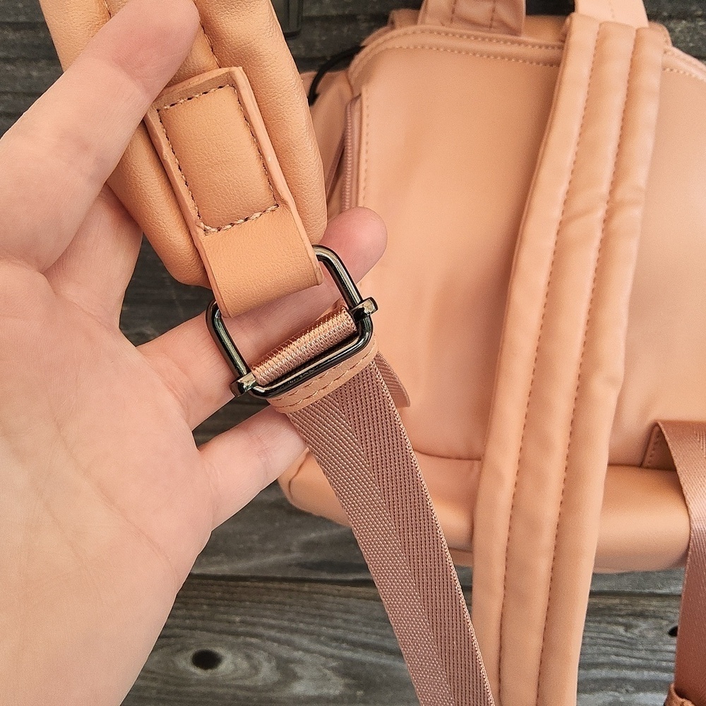 RACHEL Rachel Roy Peach Backpack with Buckle & Chain And Pockets Galore! - Picture 10 of 16